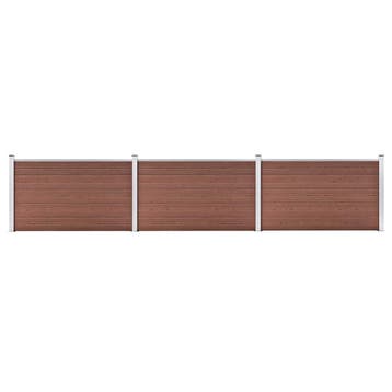 vidaXL Schutting 526x106 cm HKC bruin, Verzenden, Nieuw
