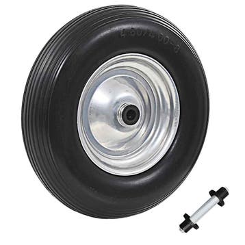 vidaXL Kruiwagenwiel met as 4,00-8 390 mm massief PU, Verzenden