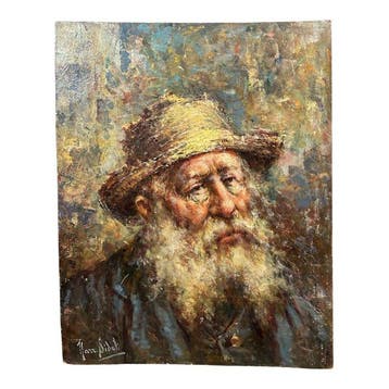 Nazzareno Sidoli (1879–1969) - Ritratto di Uomo con Cappello