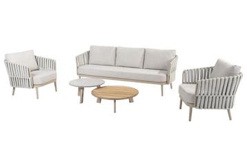 Taste by 4 Seasons Eva loungeset latte met 2 Emma tafels |, Nieuw