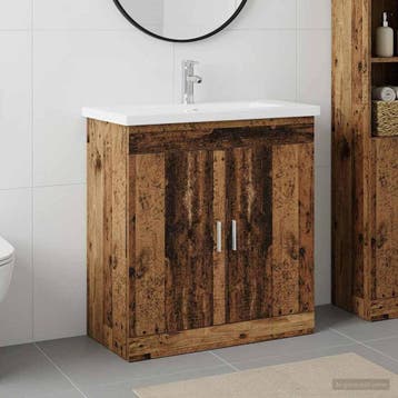 vidaXL Badkamermeubel Set Oud hout 81 x 40 x 84,5 cm Bewerkt, Verzenden, Nieuw