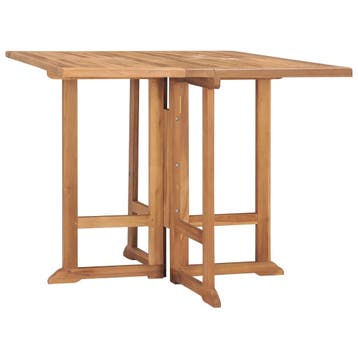 vidaXL Tuintafel inklapbaar 90x90x75 cm massief teakhout, Jardin & Terrasse, Tables de jardin, Verzenden