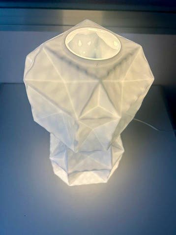 Due p illuminazione - Tafellamp - geblazen glas - lamp met