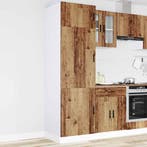 vidaXL Keukenkast Porto bewerkt hout oud houtkleurig, Verzenden, Nieuw