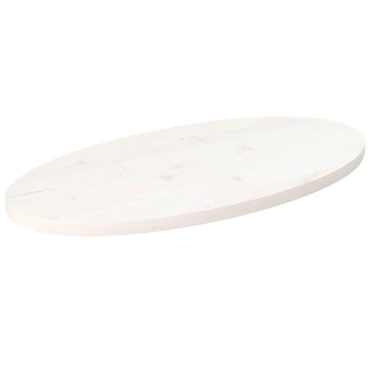vidaXL Tafelblad ovaal 70x35x2,5 cm massief grenenhout wit, Maison & Meubles, Pièces pour table, Envoi