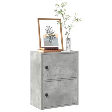 vidaXL Boekenkast 40x24x52 cm bewerkt hout betongrijs, Verzenden, Nieuw