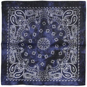 Fako Fashion - Paisley Bandana - Tie Dye - Acid Wash - Navy, Kleding | Heren, Verzenden, Nieuw