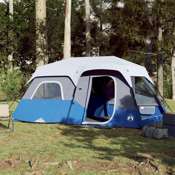 vidaXL Tent 9-persoons waterdicht met LED lichtgroen, Caravans en Kamperen, Verzenden, Nieuw