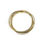 Tricolor gouden omega schakelarmband, Handtassen en Accessoires, Armbanden, Ophalen of Verzenden, Gebruikt, Overige kleuren, Goud
