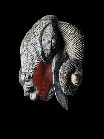 Masque-52cm - Baule - Ivoorkust (Zonder minimumprijs)