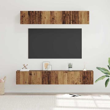 vidaXL Tv-meubelset 5 st Oud Hout Bewerkt hout, Verzenden, Nieuw