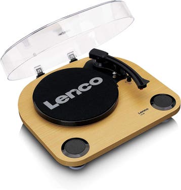 Platenspeler met speakers - Auto-stop - Bruin - LS-40 - Lenc, Verzenden, Nieuw