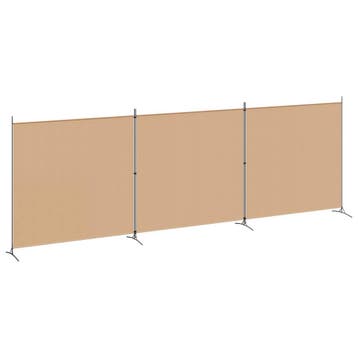 4-panelen roomdivider Beige - Creatief en voordelig je ru..., Verzenden, Zo goed als nieuw
