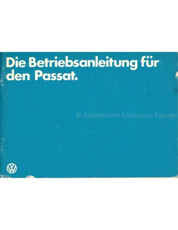 1983 VOLKSWAGEN PASSAT INSTRUCTIEBOEKJE DUITS