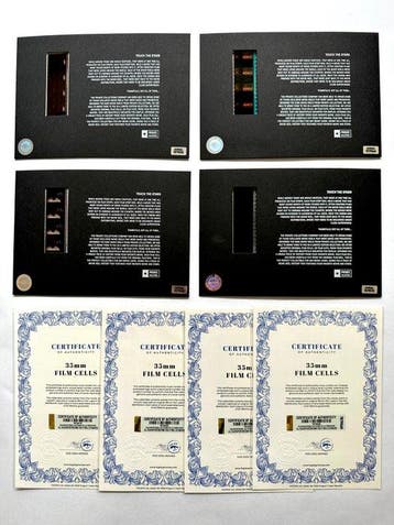 Quentin Tarantino – Rare Set of 4 Mounted 35mm Film Cells –, Nieuw