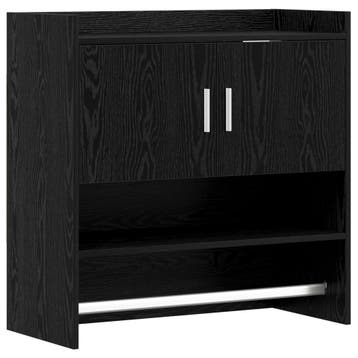 vidaXL Wandplank Muurmontage Zwart eiken 80 x 36 x 80 cm, Verzenden, Nieuw