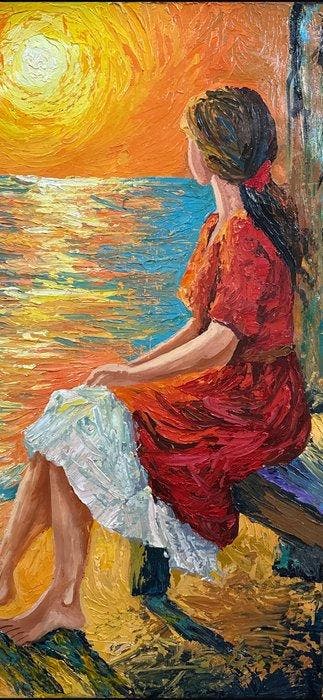 Le Trung Hau (1991) - La solitude contemplative 80 60 cm