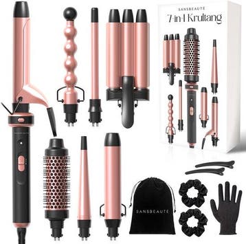 2dekans | Sansbeauté® 7 in 1 Krultang met Klem en Wafeltang, Ophalen of Verzenden, Nieuw