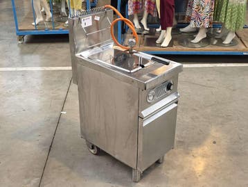 Inox verrijdbare gasfriteuse ELFRAMO GW20T, Zakelijke goederen, Nieuw in verpakking