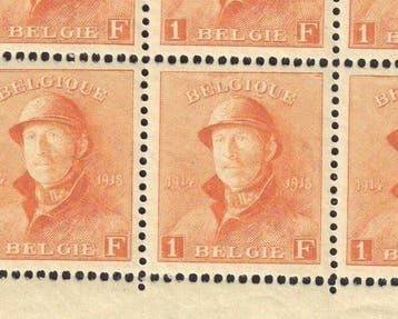 Belgique 1919 - Sa Majesté le Roi Albert Ier, avec casque, Gestempeld