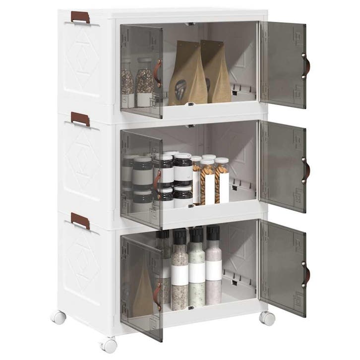vidaXL Opbergbox stapelbaar met wielen 3-laags 75 L, Bricolage & Construction, Outillage | Outillage à main, Envoi