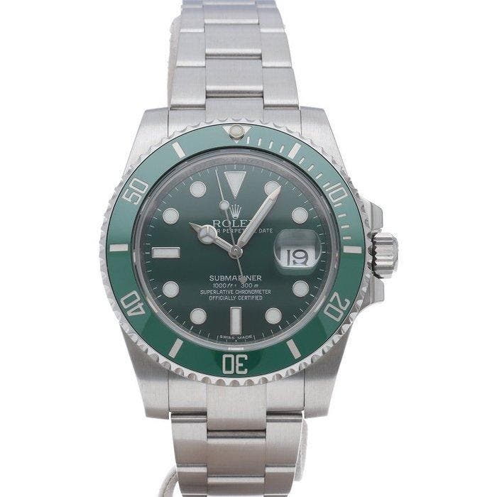Rolex - Submariner Date Watch Green Mirrored Buckle -, Handtassen en Accessoires, Horloges | Heren