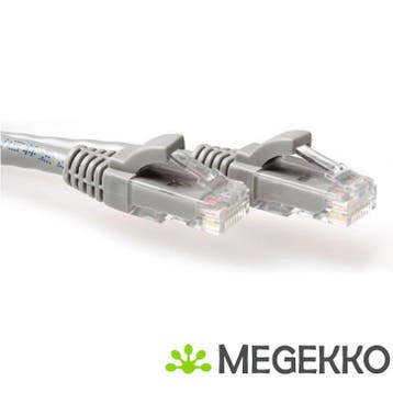 ACT Grijze 30 meter U/UTP CAT6 patchkabel snagless met RJ45, Verzenden