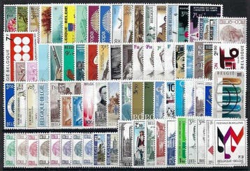 België 1970/1979 - 10 volledige jaargangen met alle blokken, Gestempeld