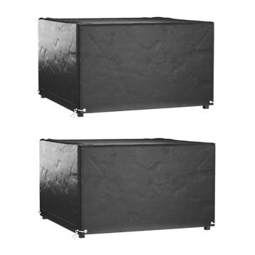 vidaXL Tuinmeubelhoezen 2 st 8 ogen vierkant 132x132x80 cm, Verzenden