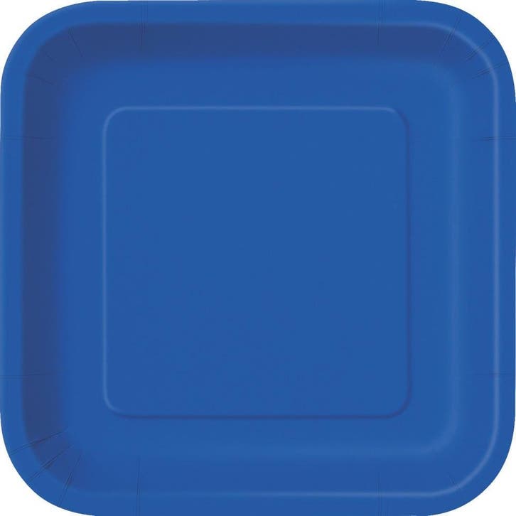 Blauwe Borden Vierkant 17,5cm 16st, Hobby & Loisirs créatifs, Articles de fête, Envoi