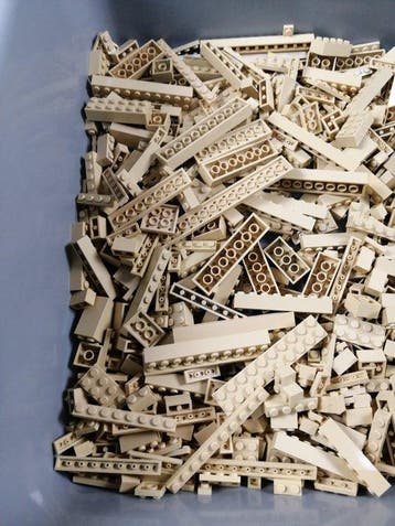 Lego - geen serie - Partij van 1000 Tan bouwstenen -, Nieuw
