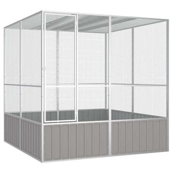 vidaXL Vogelkooi 213,5x217,5x211,5 cm gegalvaniseerd staal, Verzenden, Nieuw