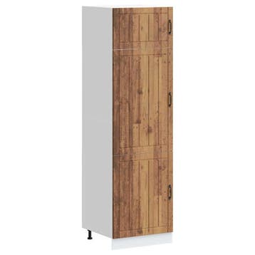 vidaXL Keukenkast Lucca bewerkt hout oud houtkleurig, Verzenden, Nieuw