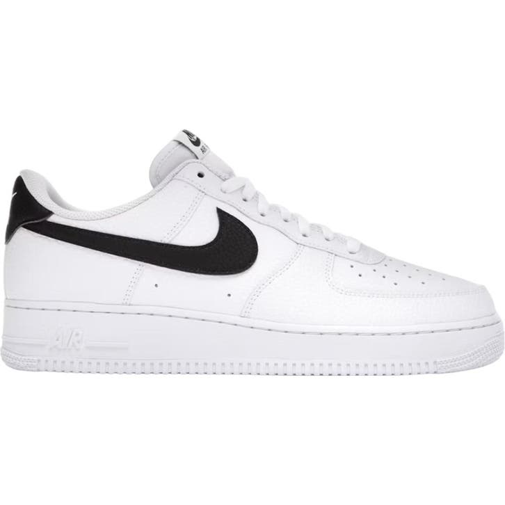 Nike Air Force 1 Low 07 White Black Pebbled Leather, Kleding | Heren, Schoenen, Nieuw, Verzenden