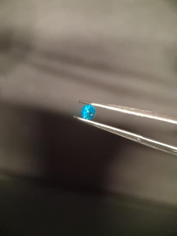 Natural Apatite - 0.115 ct - round - blue - brazil, Verzenden, Nieuw