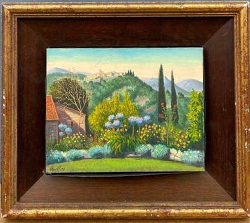 André Quellier (1925-2010) - Paysage méditerranéen (vendu, Antiquités & Art