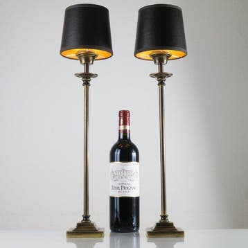 DUO Licht - Set Chique Hoge Empire Tafellampen - Tafellamp
