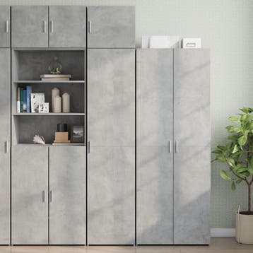 vidaXL Opbergkast smal 45x42,5x225 cm bewerkt hout, Huis en Inrichting, Verzenden, Nieuw