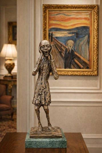Edvard Munch (1863-1944) (after) - Beeld, The Scream - 38 cm