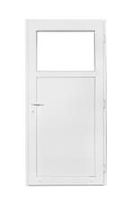PVC Deur 1/3 glas Basic b98xh200 cm wit R, Ophalen of Verzenden, Buitendeur