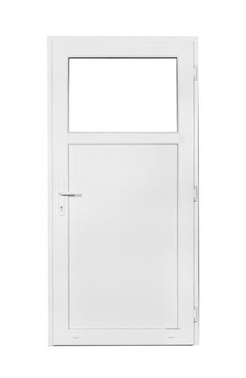 PVC Deur 1/3 glas Basic b98xh200 cm wit R, Ophalen of Verzenden, Buitendeur