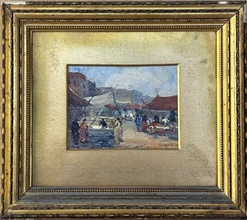 Francesco di Marino (1894-1954) - Mercato a Napoli