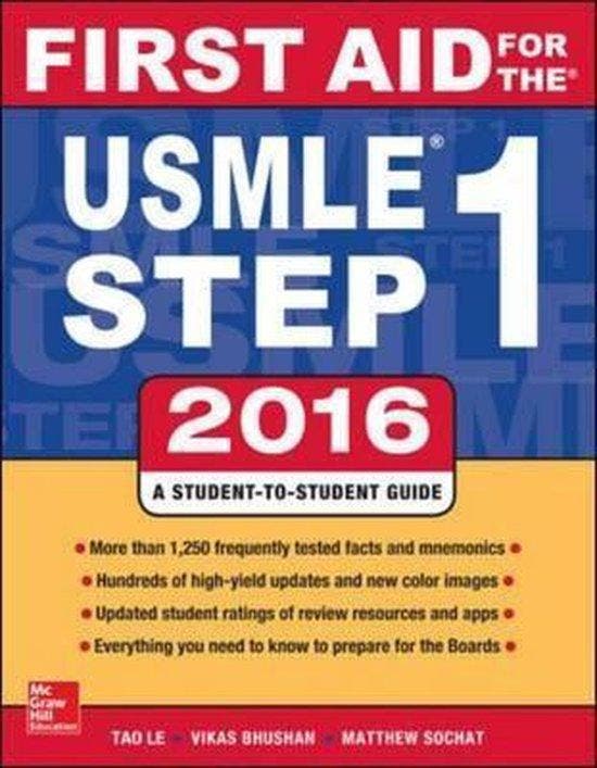 First Aid for the USMLE Step 1 9781259587375 Tao Le, Boeken, Taal | Engels, Zo goed als nieuw, Verzenden
