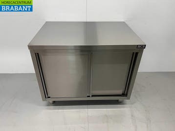 HCB RVS Werkkast Premium-line Kast Werktafel 2 schuifdeuren, Ophalen of Verzenden