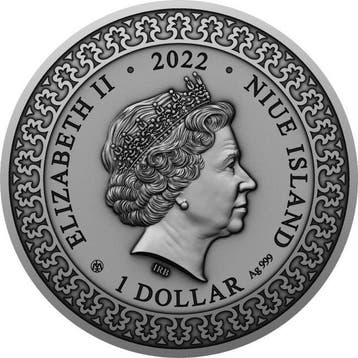 Niue. 1 Dollar 2022 1 oz $1 NZD Niue Tariel Fighting The