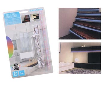 LED strip blauw, 2 meter (30 leds / meter, IP20, op 3xAA ba, Doe-het-zelf en Bouw, Verzenden, Nieuw