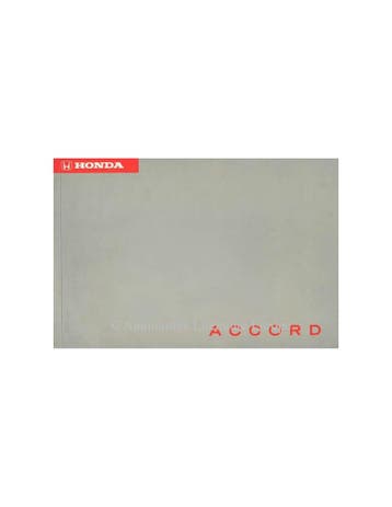 1996 HONDA ACCORD INSTRUCTIEBOEKJE NEDERLANDS, Ophalen of Verzenden