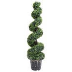 vidaXL Kunstplant met pot buxus spiraal 117 cm groen, Verzenden