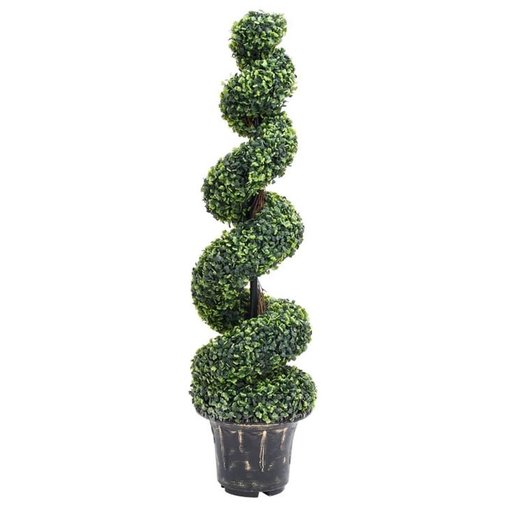 vidaXL Kunstplant met pot buxus spiraal 117 cm groen, Maison & Meubles, Accessoires pour la Maison | Plantes & Fleurs artificielles