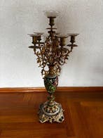 Kaarsenstandaard met oor - Emaille, Messing, Zinklegering -